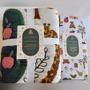 Pottery Barn Kids Rifle Paper Co. Storybook Baby Quilt & Crib Sheet, Retail $198